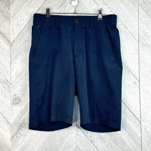 Under Armour Drive Shorts Mens Size 32 Blue Golf Flat Front Stretch